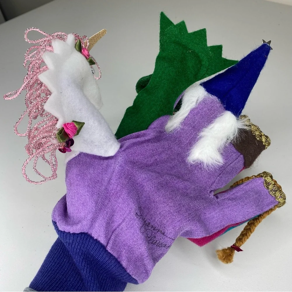 Vtg Fairy Tale Finger Puppet Glove Plush Toy For Babies & Kids Storytelling